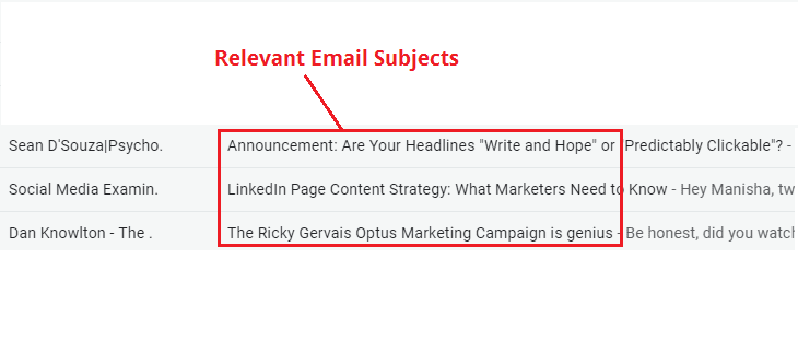 Relevent Subject in cold emailing