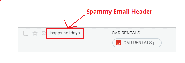Spammy Email Header