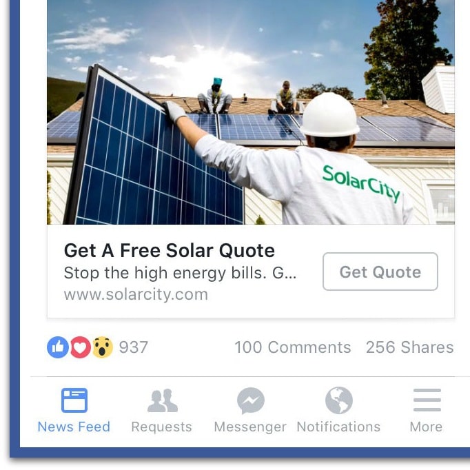 facebook ads for solar companies