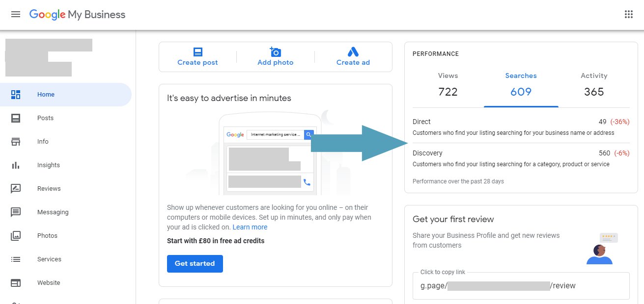 Google my business insights