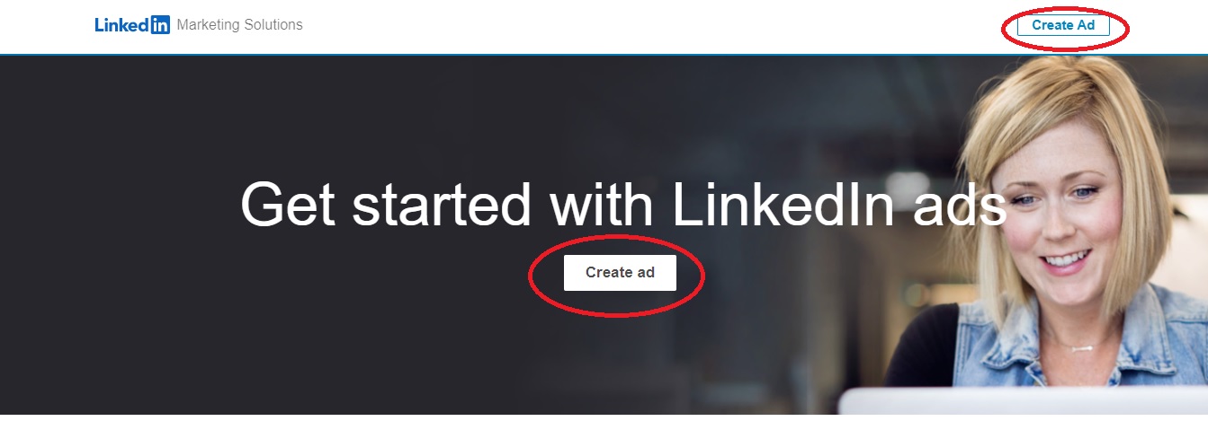 creating ad through linkedin