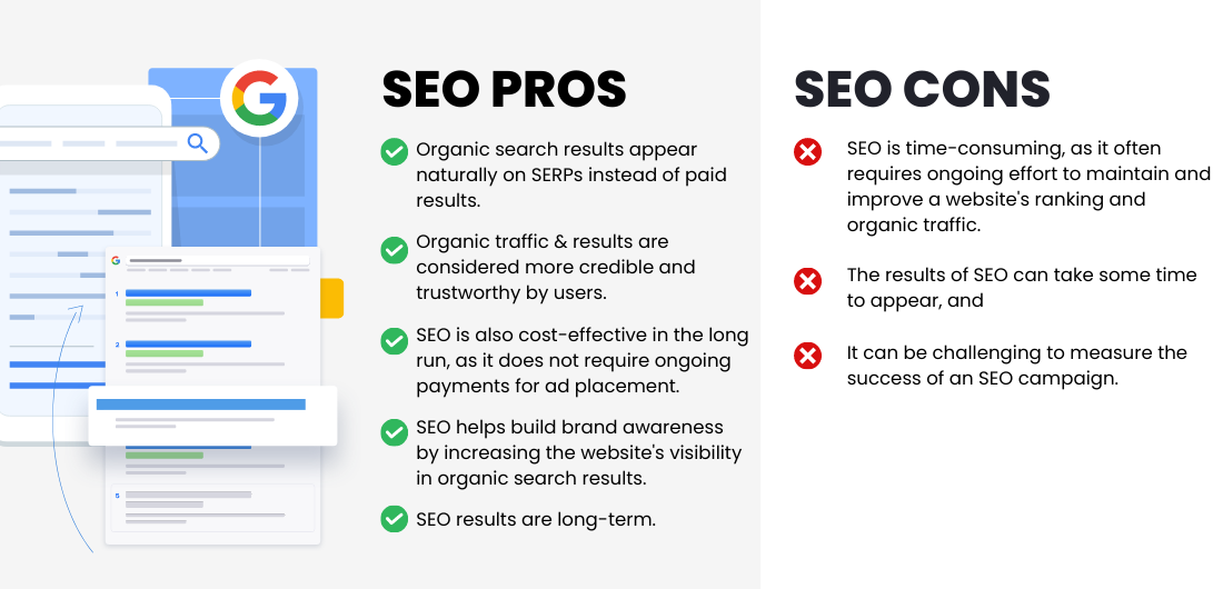 SEO Pros & Cons