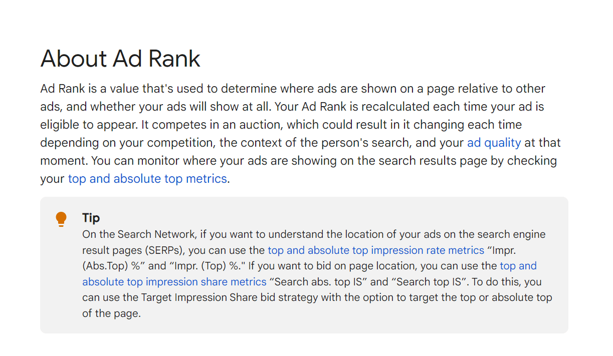 Ad Rank