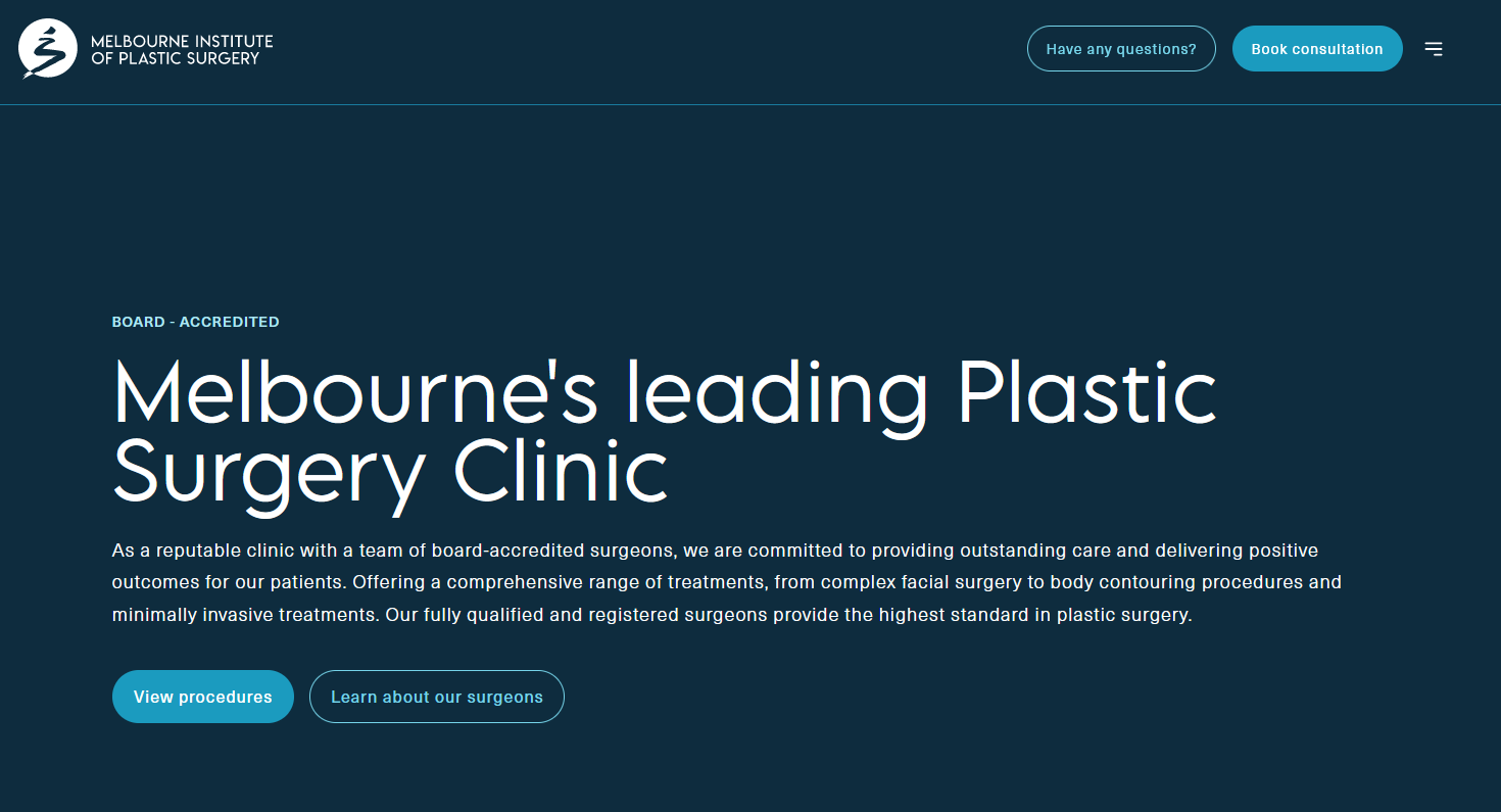 Cosmetics surgeon melbourne website